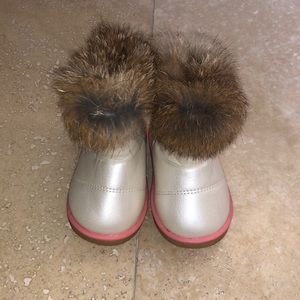 Sole Play Fur Detail Champagne Girls Boots
